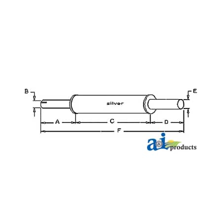 A & I Products Muffler 4.5" x4.5" x36" A-DKN5230C